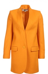 Пальто прямого кроя на одной пуговице с карманами Stella McCartney