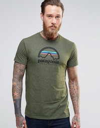Футболка слим с логотипом Patagonia - Urbanist green
