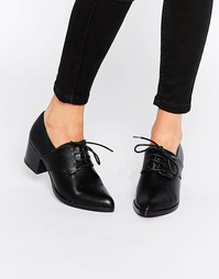 Туфли на плоской подошве со шнуровкой Pieces Psmiso - Черный