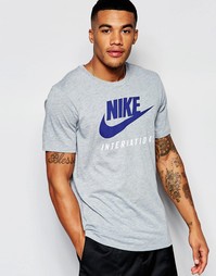 Серая футболка с логотипом Nike International 803891-063 - Серый
