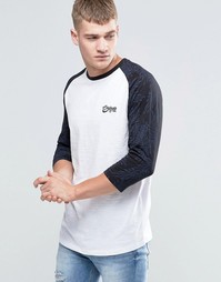 Футболка с цветочным принтом на рукавах реглан длиной 3/4 Jack &amp; Jones
