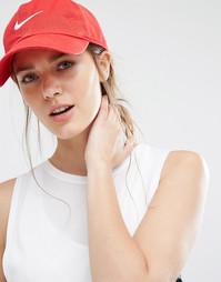 Красная кепка с галочкой Nike Heritage - Красный