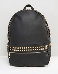 Рюкзак с заклепками Yoki Fashion - Черный