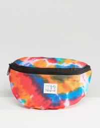 Сумка-кошелек на пояс с принтом тай-дай Spiral - Мульти