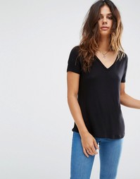 Футболка с короткими рукавами и удлиненной спинкой ASOS The New Foreve