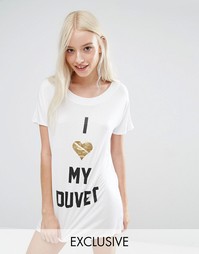 Ночнушка с принтом Duvet Love Adolescent Clothing - Белый