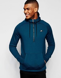 Синий худи с короткой молнией Nike Modern 805132-346 - Синий