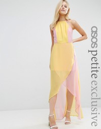 Платье макси колор блок ASOS PETITE - Розовый