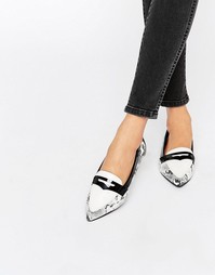 Остроносые балетки ASOS LAKER - Snake