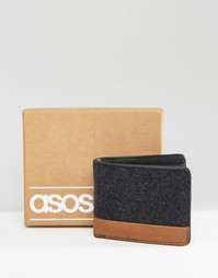 Фетровый кошелек с контрастной отделкой ASOS - Черный