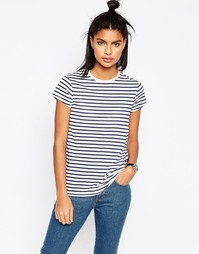 Футболка с круглым вырезом и принтом в полоску ASOS - Полоски