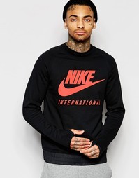 Черный свитшот с круглым вырезом Nike International 802373-010