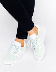 Светло-бирюзовые замшевые кроссовки adidas Originals Gazelle - Мятный