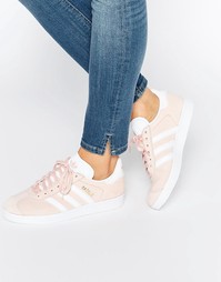 Розовые замшевые кроссовки adidas Originals Gazelle - Розовый