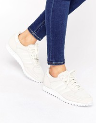 Кремово-песочные кроссовки adidas Originals La - Белый