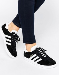 adidas Originals Black Suede Gazelle Trainers - Черный