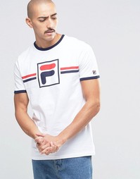 Футболка с крупным фирменным логотипом Fila Vintage - Белый