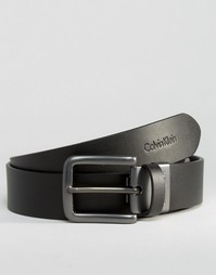 Двусторонний кожаный ремень Calvin Klein CK Bla - Черный