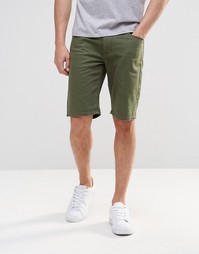Зеленые суперзауженные джинсовые шорты ASOS - Thyme
