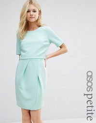 Фактурное двухслойное платье мини ASOS PETITE - Мятный