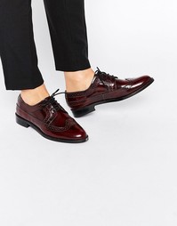 Кожаные броги ASOS MAI - Темно-бордовый