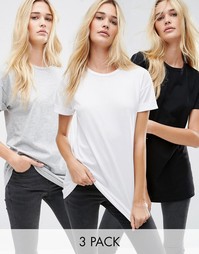 3 удлиненные футболки ASOS The Ultimate Easy - Скидка 15%