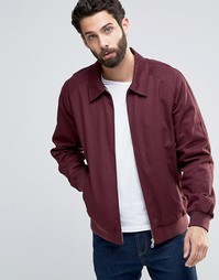 Бордовая хлопковая куртка Харрингтон ASOS - Burgundy