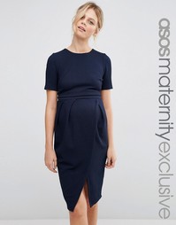 Фактурное платье‑футляр для кормящих мам ASOS Maternity NURSING