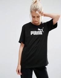Футболка с классическим логотипом Gazelle - Черный хлопок Puma