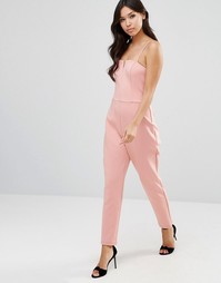 Комбинезон с вырезом спереди ASOS - Лосось