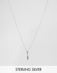 Серебряное ожерелье с подвеской в виде пера Kingsley Ryan - Серебряный