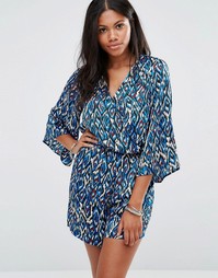 Ромпер с рукавами в стиле кимоно Glamorous - Blue ikat