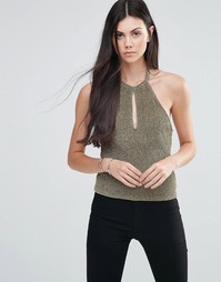 Топ без рукавов Pixie &amp; Diamond - Gold lurex