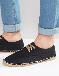 Черные парусиновые эспадрильи ASOS - Черный