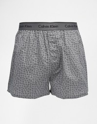 Классические тканые боксеры Calvin Klein - Серый
