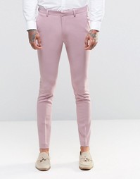 Розовые супероблегающие брюки ASOS - Розовый