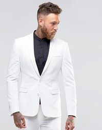 Белый супероблегающий пиджак ASOS - Белый