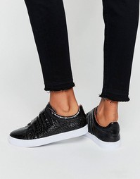 Кроссовки с застежками-велкро ASOS DARKO - Черный крокодил