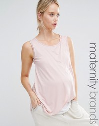 Топ для беременных и кормящих с запахом Bluebelle Maternity - Розовый
