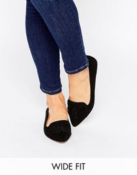 Балетки для широкой стопы ASOS LEO - Черный