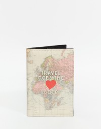 Обложка на паспорт со слоганом Travel Does The Heart Good ASOS