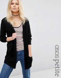 Тонкий вязаный кардиган ASOS PETITE - Черный