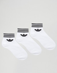 3 пары белых носков adidas Originals AZ6288 - Белый