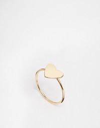 Кольцо с сердечком ASOS - Золотой