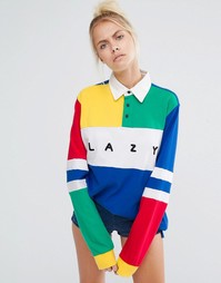Oversize-рубашка с отделкой в стиле колор блок Lazy Oaf - Мульти