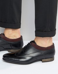 Черные кожаные туфли на шнуровке ASOS - Черный