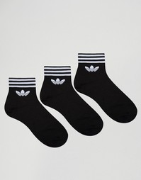 3 пары черных носков adidas Originals AZ5523 - Черный