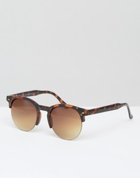 Круглые солнцезащитные очки в стиле ретро в матовой черепаховой оправе Asos