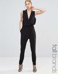 Строгий комбинезон с запахом спереди Vero Moda Tall - Черный