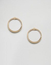 Серьги-гвоздики с кольцами ASOS - Золотой